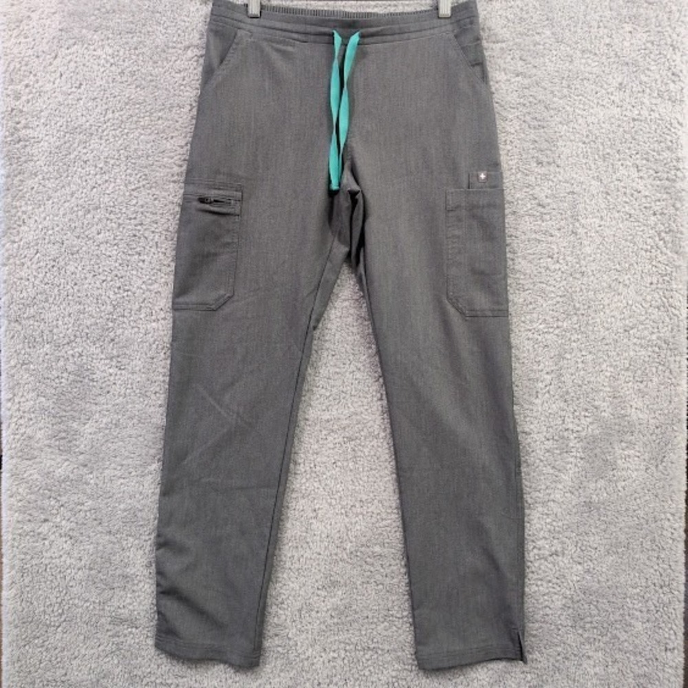 FIGS Women's High Waisted Yola Skinny Scrub Pants Small Graphite Gray Uniform